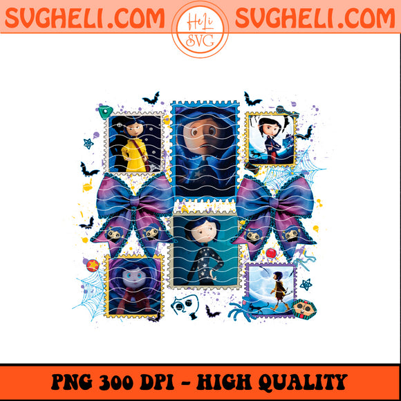 Coraline Halloween Picture Art Png Coraline Bow Png