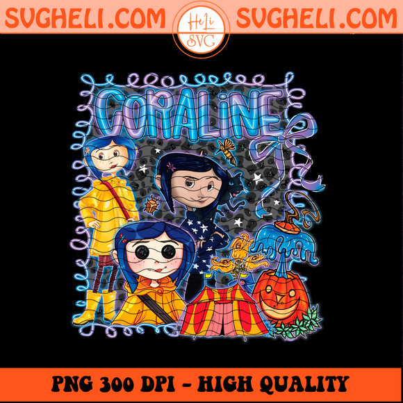 Coraline Movie Bow Design Png Coraline Halloween Movie Png 