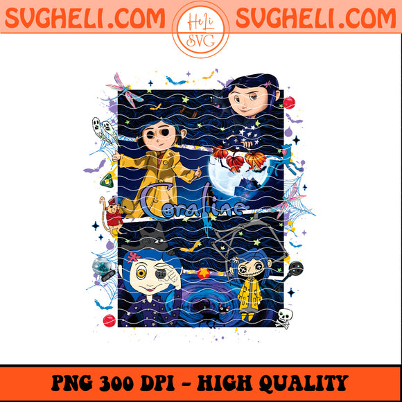 Coraline Rectangle Design Png Coraline Jones Halloween Png