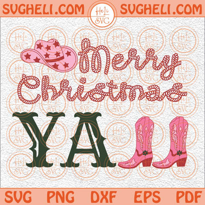 Cowboy Christmas Svg Western Christmas Svg Western Sublimation Svg Png Dxf Eps