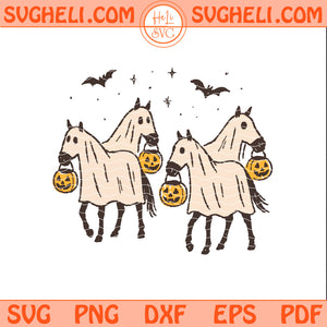 Cowboy Ghost Horse Svg Halloween Svg Spooky Season Svg