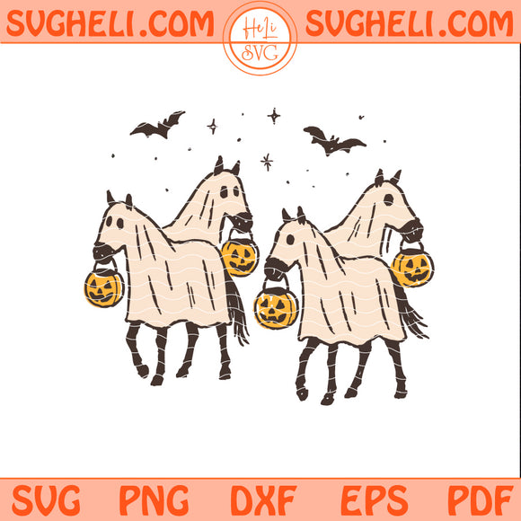 Cowboy Ghost Horse Svg Halloween Svg Spooky Season Svg