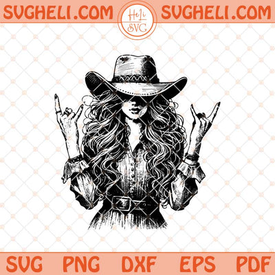 Cowgirl Svg Trendy Svg Vintage Svg Rocker Svg Western Svg Png Dxf Eps Files