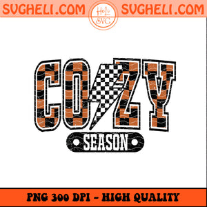 Cozy Season Checkered Png Retro Checkered Fall Png