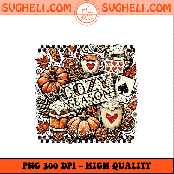 Cozy Season Png Preppy Fall Vibes Png Fall Sublimation Png