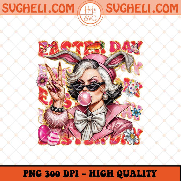 Cruella De Vil Easter With Sunglasses Png Bunny Png Sublimation Files