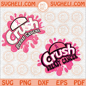 Crush Breast Cancer Svg Cancer Awareness Svg Ribbon Svg Cancer Svg Png Dxf Eps