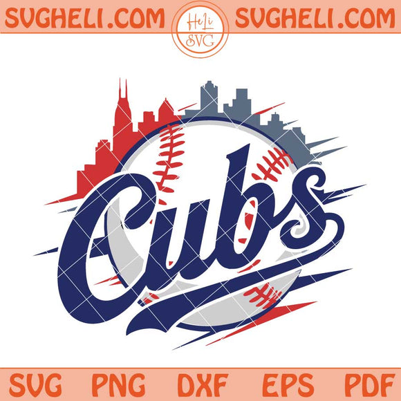 Cubs Baseball Svg Chicago City Baseball Team Svg Sports Svg Png Dxf Eps