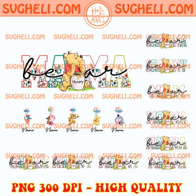 Custom Mama Bear Winnie The Pooh Mom Png Mama Pooh Png