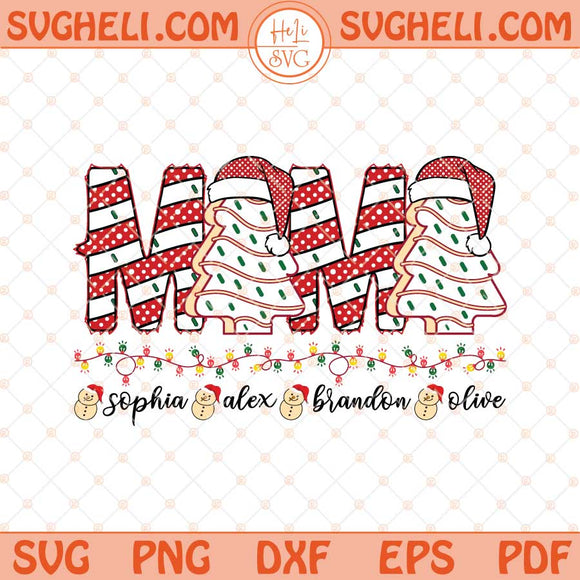 Custom Mama Christmas Little Tree Cake Svg Christmas Svg Png Dxf Eps Files