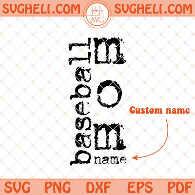 Custom Mom Typography MASCOT/TEAM Design Svg Png Dxf Eps Files
