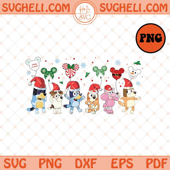 Cute Bluey Holiday Png Disney Christmas Png Bluey Png Sublimation Files