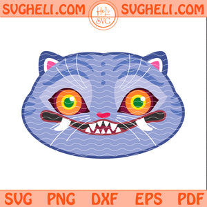 Derpy Tigers Face Svg Funny Tiger Derpy Demon Svg Png Dxf Eps Pdf Files