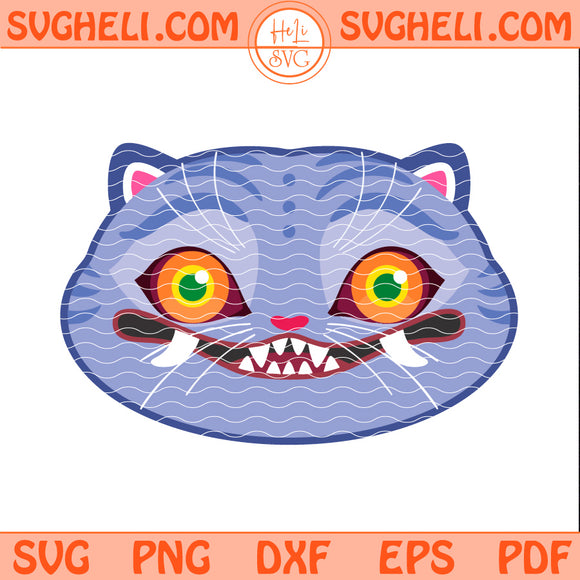 Derpy Tigers Face Svg Funny Tiger Derpy Demon Svg Png Dxf Eps Pdf Files