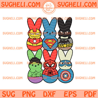 Cute Easter Superhero Friends Svg Happy Easter Day Svg