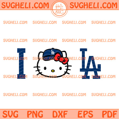 Cute Face Hello Kitty La Dodger Svg Kitty La Dodger Svg