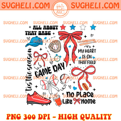 Cute Game Day Baseball Png Sports Moms and Fans Png