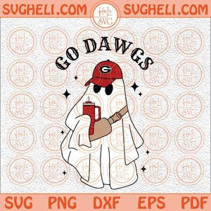 Cute Ghost Georgia Bulldogs Svg Go Bulldogs Svg Football Svg Png Dxf Eps