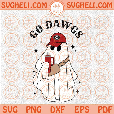Cute Ghost Georgia Bulldogs Svg Go Bulldogs Svg Football Svg Png Dxf Eps
