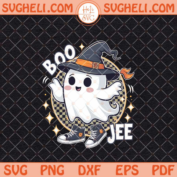 Cute Ghost Svg Retro Halloween Svg Boo Jee Ghost Svg Png Dxf Eps Files