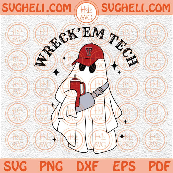 Cute Ghost Texas Football Svg Texas Tech Football Svg Football Svg Png Dxf Eps