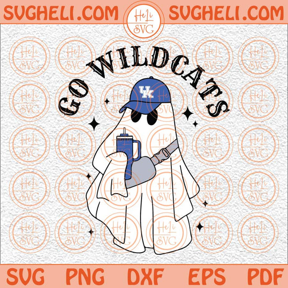 Cute Ghost Wildcat Svg Wildcats Football Svg Football Mom Svg Png Dxf Eps