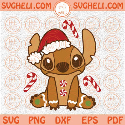 Cute Gingerbread Man Svg Christmas Stitch Svg Funny Stitch Svg Png Dxf Eps