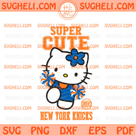 Cute Hello Kitty Super New York Knicks Youth Girls Svg
