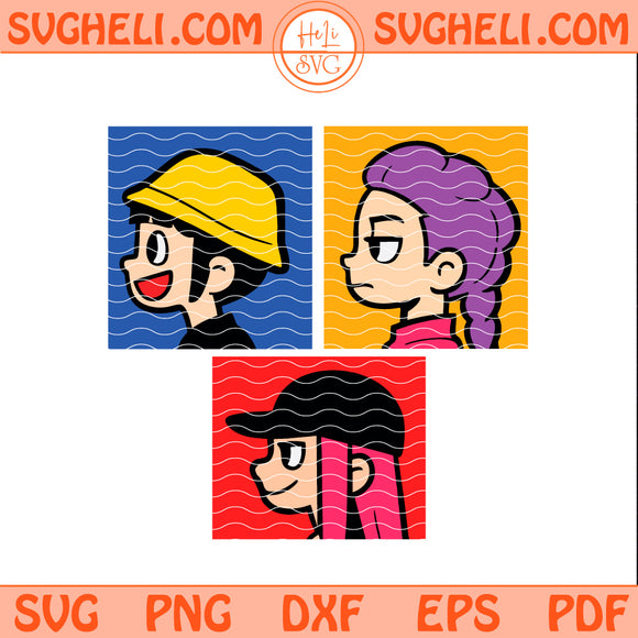 Cute Huntrix Band Svg Chibi Rumi Mira Zoey Svg Png Dxf Eps Pdf Files