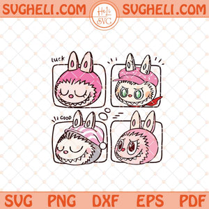 Cute Labubu Classic Pose Svg Cute Labubu Face Svg Png Dxf Eps Files
