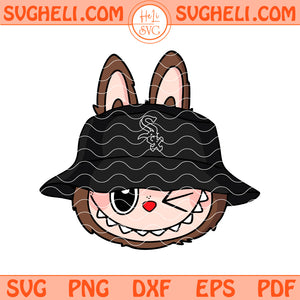 Cute Labubu Face Chicago White Sox Svg Labubu White Sox Svg Png Dxf Eps Files