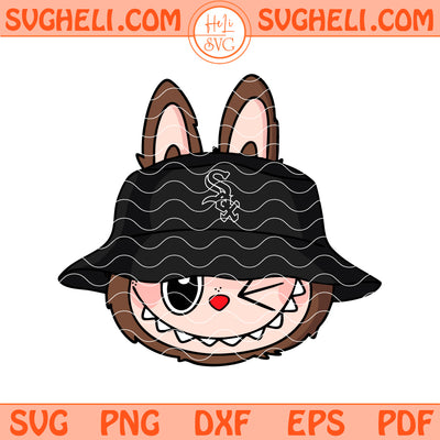 Cute Labubu Face Chicago White Sox Svg Labubu White Sox Svg Png Dxf Eps Files