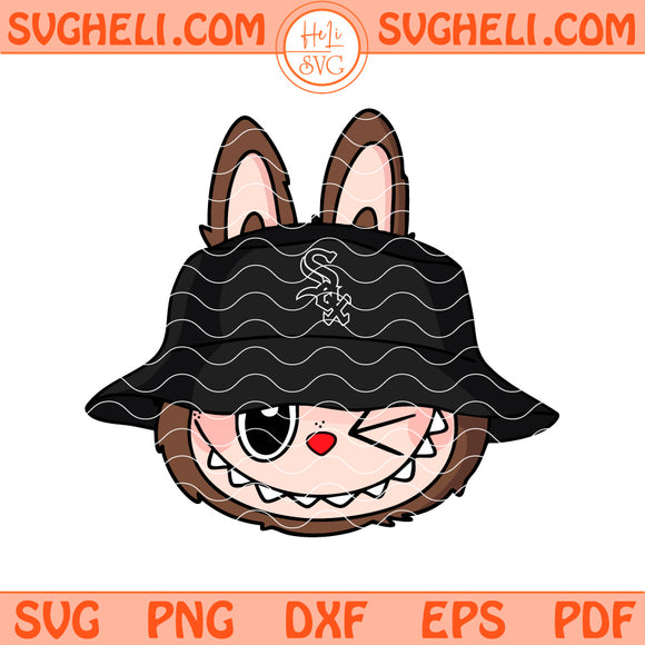 Cute Labubu Face Chicago White Sox Svg Labubu White Sox Svg Png Dxf Eps Files