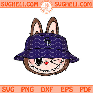 Cute Labubu Face Colorado Rockies Svg Labubu MLB Svg Png Dxf Eps Files