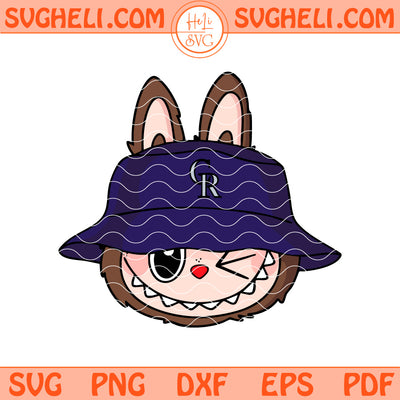 Cute Labubu Face Colorado Rockies Svg Labubu MLB Svg Png Dxf Eps Files