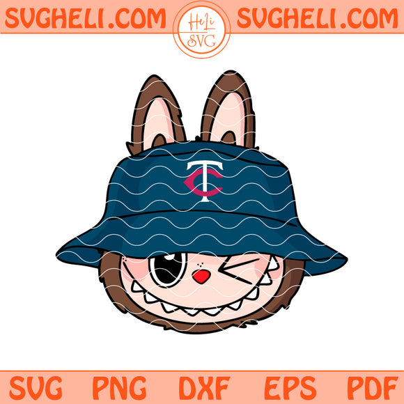 Cute Labubu Face Minnesota Twins Svg Labubu MLB Svg Png Dxf Eps Files