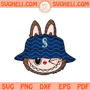 Cute Labubu Face Seattle Mariners Svg Labubu MLB Svg Png Dxf Eps Files