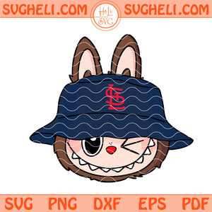 Cute Labubu Face St Louis Cardinals Svg Labubu MLB Svg Png Dxf Eps Files