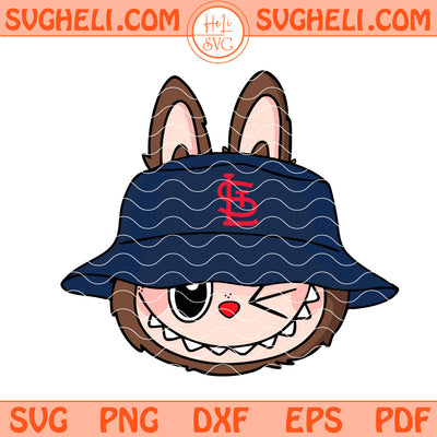 Cute Labubu Face St Louis Cardinals Svg Labubu MLB Svg Png Dxf Eps Files