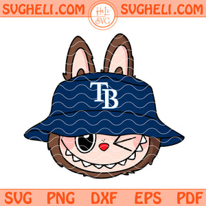 Cute Labubu Face Tampa Bay Rays Svg Labubu MLB Svg Png Dxf Eps Files