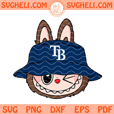 Cute Labubu Face Tampa Bay Rays Svg Labubu MLB Svg Png Dxf Eps Files
