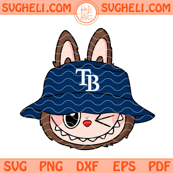 Cute Labubu Face Tampa Bay Rays Svg Labubu MLB Svg Png Dxf Eps Files