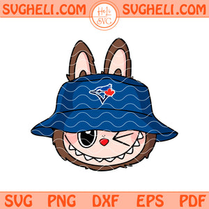 Cute Labubu Face Toronto Blue Jays Svg Labubu MLB Svg Png Dxf Eps Files