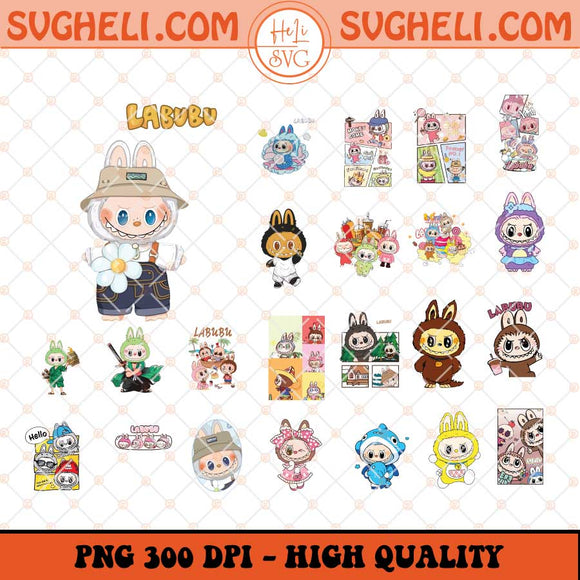 Cute Labubu Funny The Monsters Png Bundle LaBubu Png Sublimation Files