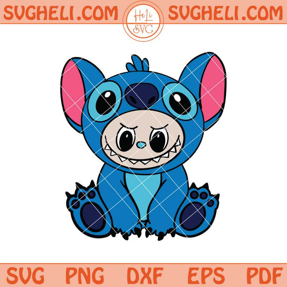 Cute Labubu Stitch Svg Funny Labubu Svg Stitch Labubu Svg Png Dxf Eps