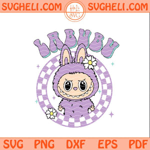 Cute Labubu Svg The Monsters Svg Purple Labubu Clipart Svg Png Dxf Eps Files