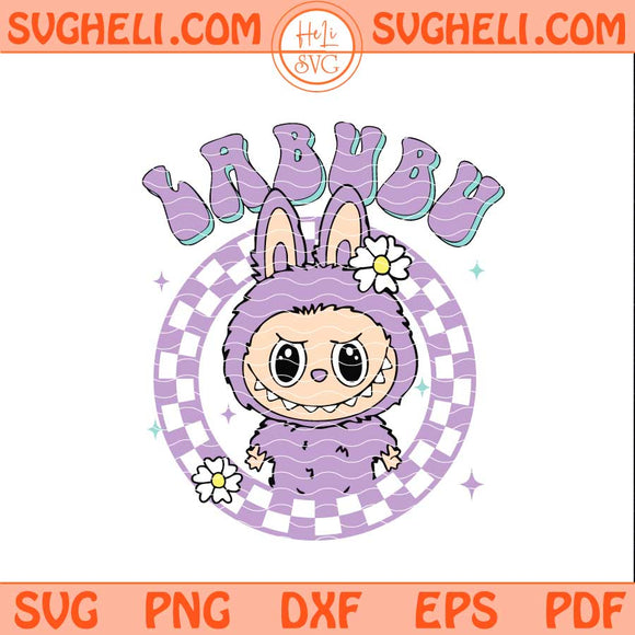 Cute Labubu Svg The Monsters Svg Purple Labubu Clipart Svg Png Dxf Eps Files