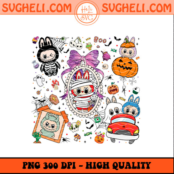 Cute Labubu Team Halloween Png Happy Halloween Labubu Png
