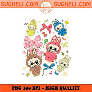 Cute Labubu Team Png Cute Labubu The Monsters Png Labubu Png Sublimation Files