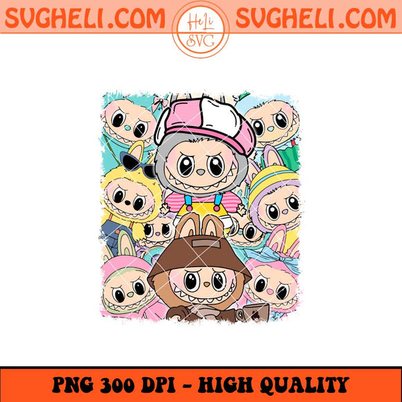 Cute Labubu The Monster Team Png Labubu Tour Png Labubu Png Sublimation Files